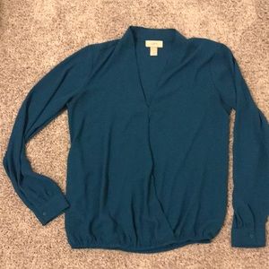 Long sleeve blue blouse. X-small